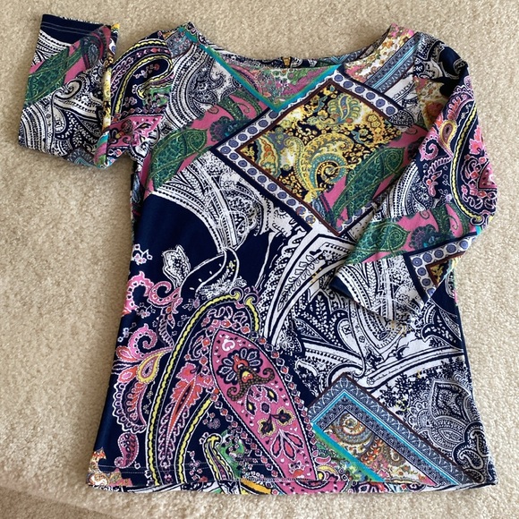 Lauren Ralph Lauren Paisley Women's Top - Picture 8 of 8